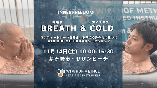 11月14日(土) 10:00-16:30 茅ヶ崎市・サザンビーチ BREATH & COLD WHM基礎ワークショップ